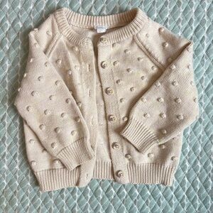 Jamie Kay Cream Bobble Cardigan Sweater Size 3 Years